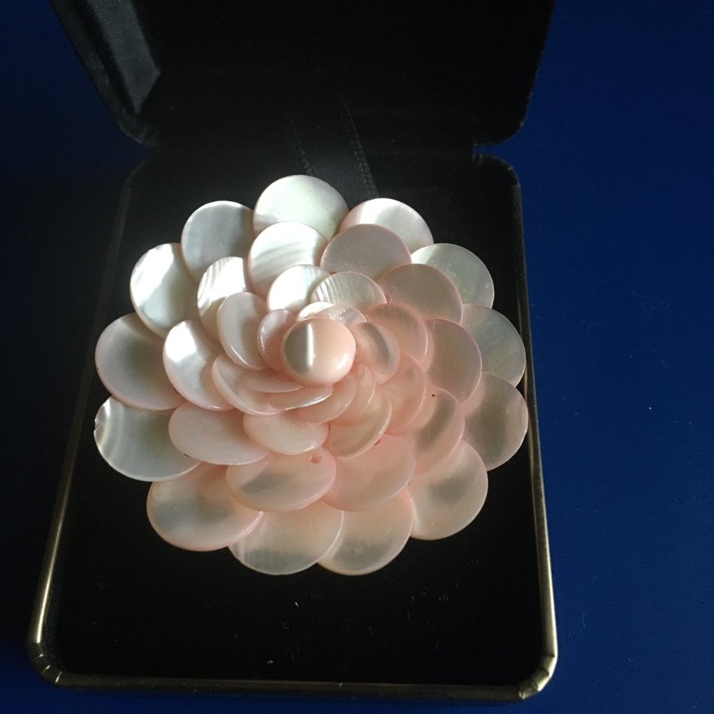 Vintage Mother of Pearl Brooch  / JAPAN